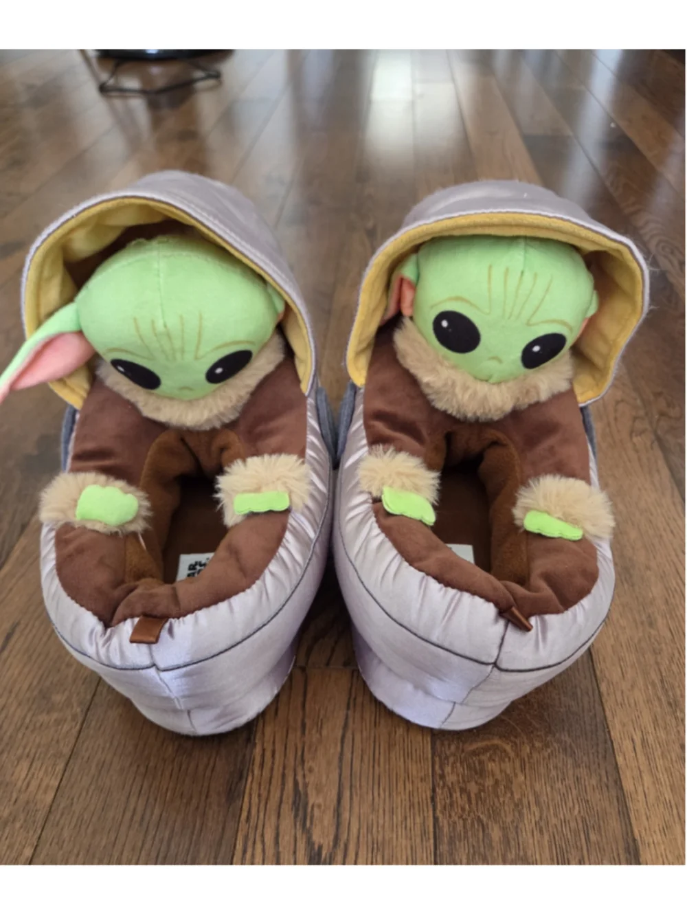 Kids Gap × Star Wars The Mandalorian Grogu Slippers Grey Brown Size 1-2